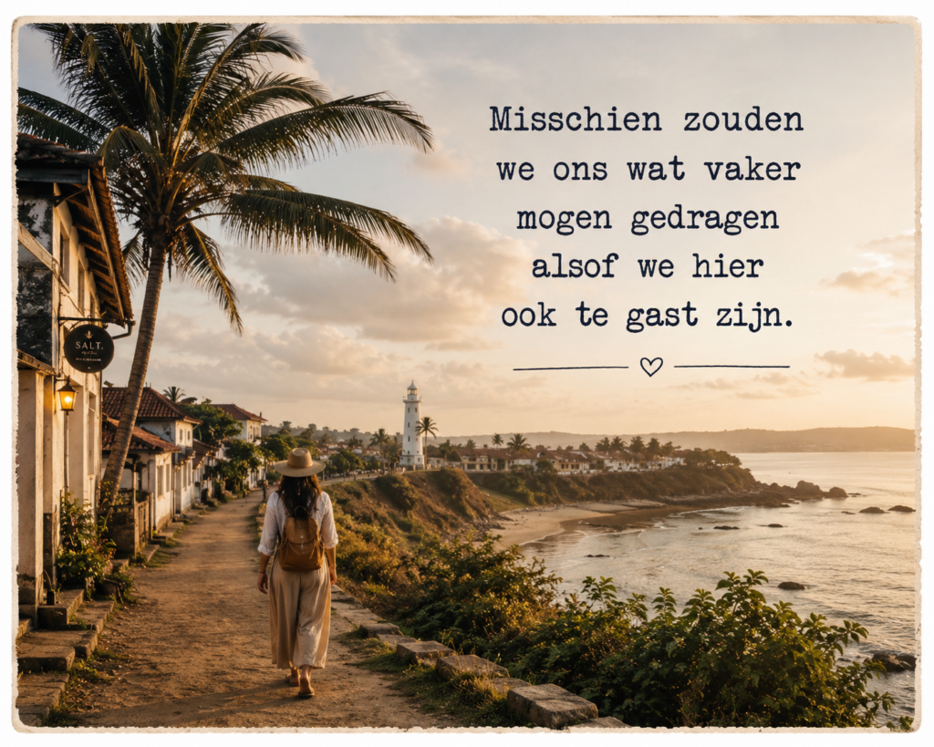 Misschien zouden we ons wat vaker mogen gedragen alsof we hier ook te gast zijn.